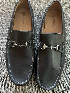 Florsheim Black Leather driving Moccasin Loafers